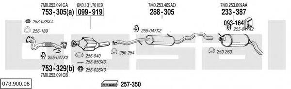 BOSAL 07390006 Система випуску ОГ