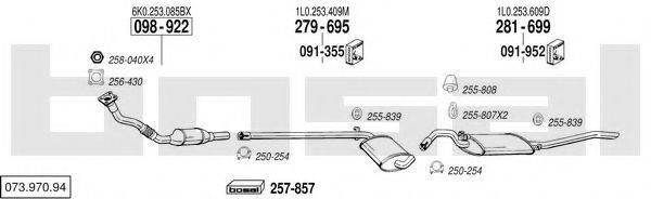 BOSAL 07397094 Система випуску ОГ