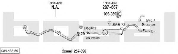 BOSAL 08443350 Система випуску ОГ