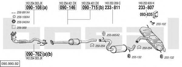 BOSAL 09099092 Система випуску ОГ