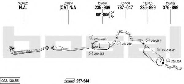 BOSAL 09213055 Система випуску ОГ