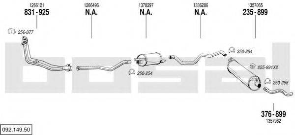 BOSAL 09214950 Система випуску ОГ