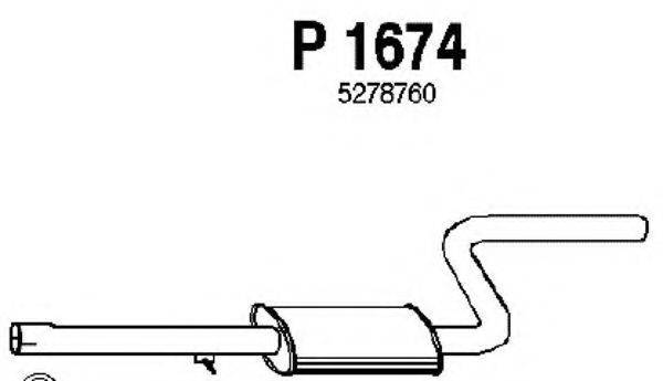 FENNO P1674 Середній глушник вихлопних газів