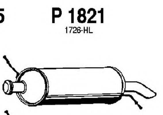FENNO P1821 Глушник вихлопних газів кінцевий