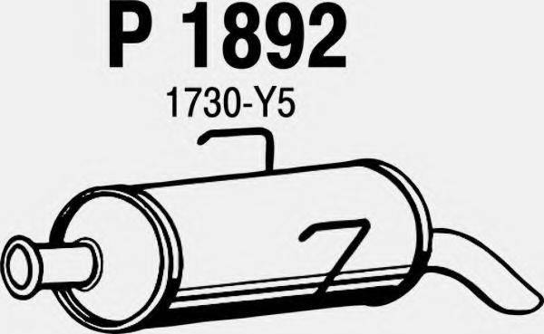FENNO P1892 Глушник вихлопних газів кінцевий