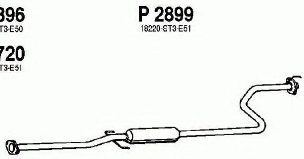 FENNO P2899 Середній глушник вихлопних газів