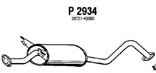 FENNO P2934 Середній глушник вихлопних газів