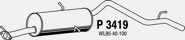 FORD WL95-40-100 Середній глушник вихлопних газів