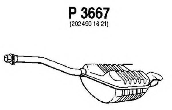 FENNO P3667 Глушник вихлопних газів кінцевий