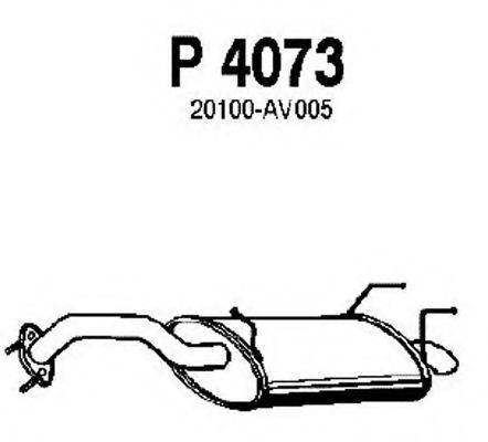 FENNO P4073 Глушник вихлопних газів кінцевий