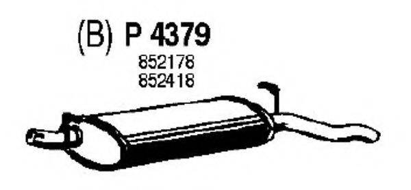 FENNO P4379 Глушник вихлопних газів кінцевий
