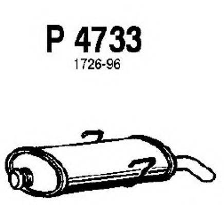 FENNO P4733 Глушник вихлопних газів кінцевий