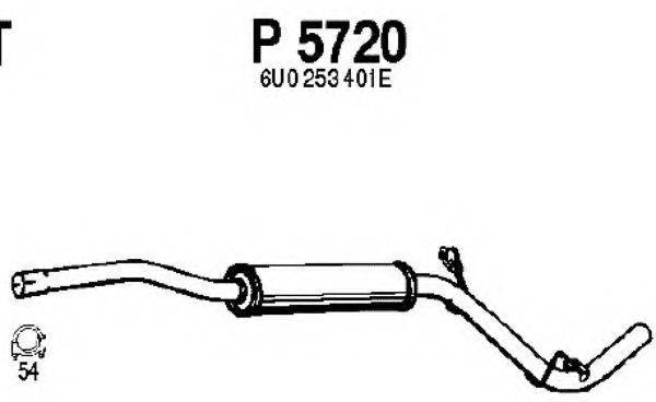 FENNO P5720 Середній глушник вихлопних газів