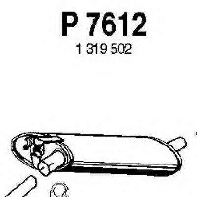 FENNO P7612 Середній глушник вихлопних газів