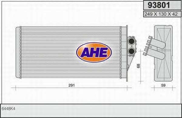 AHE 93801 Теплообмінник, опалення салону