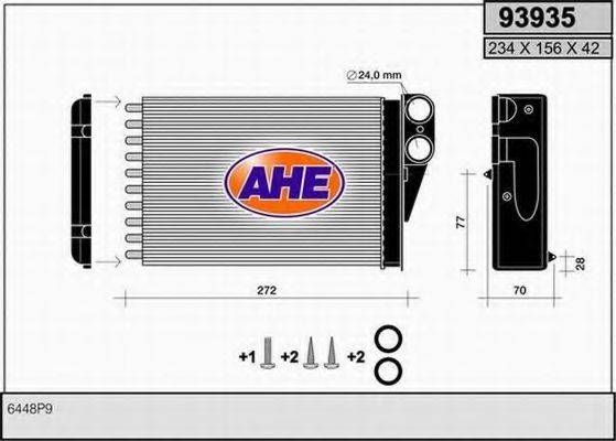 AHE 93935 Теплообмінник, опалення салону
