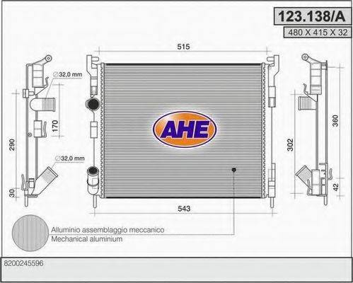 AHE 123138A Радіатор, охолодження двигуна