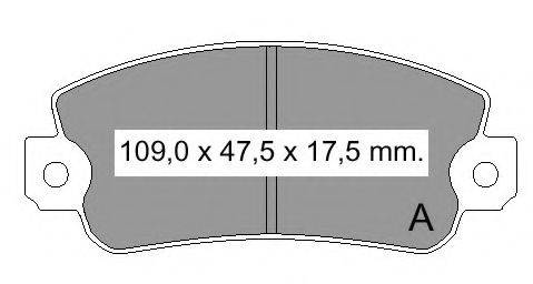 VEMA 20775 Комплект гальмівних колодок, дискове гальмо