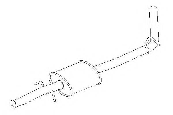 KLARIUS RN928L Середній глушник вихлопних газів