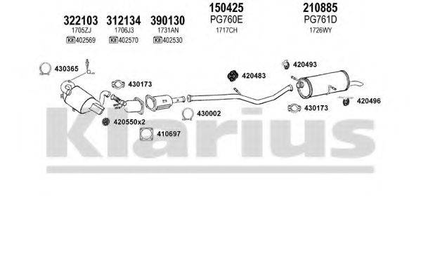 KLARIUS 631377E Система випуску ОГ