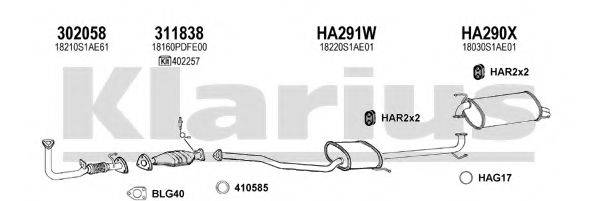 KLARIUS 420257U Система випуску ОГ