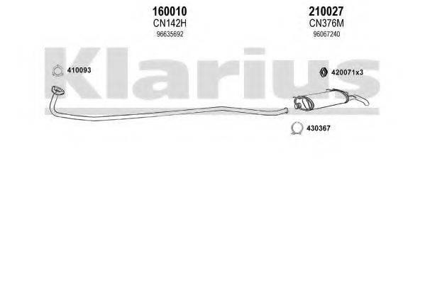 KLARIUS 180351E Система випуску ОГ