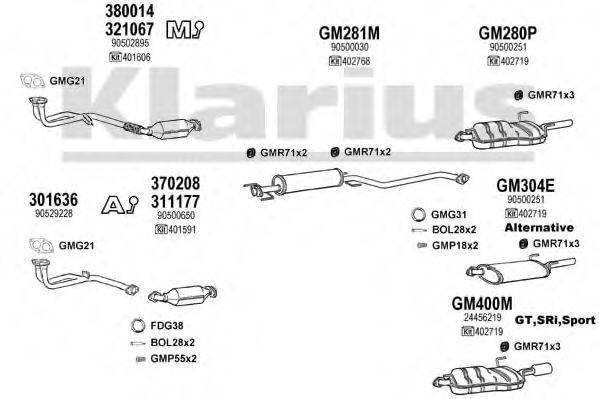 KLARIUS 390841U Система випуску ОГ