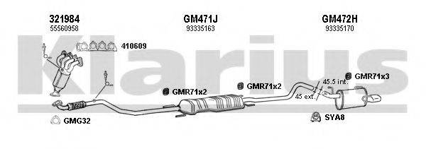KLARIUS 391436U Система випуску ОГ