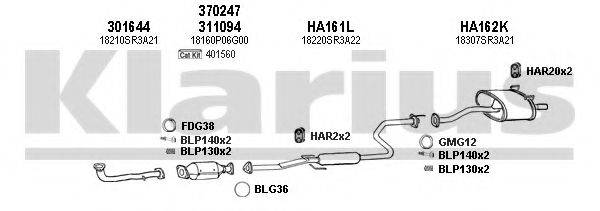 KLARIUS 420079U Система випуску ОГ