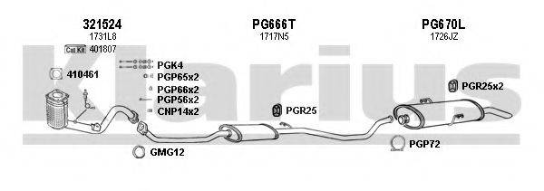 KLARIUS 630761U Система випуску ОГ