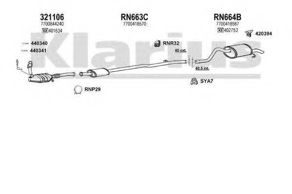 KLARIUS 720710U Система випуску ОГ