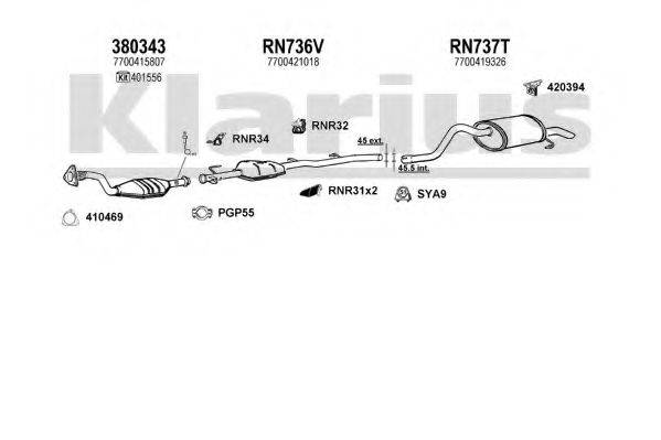 KLARIUS 720970U Система випуску ОГ