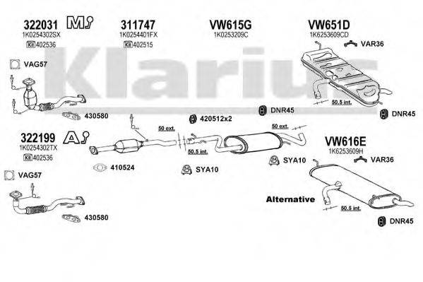 KLARIUS 931126U Система випуску ОГ