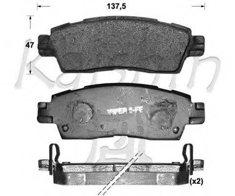 CHEVROLET 89027184 Комплект гальмівних колодок, дискове гальмо