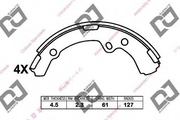 DJ PARTS BS1177 Комплект гальмівних колодок