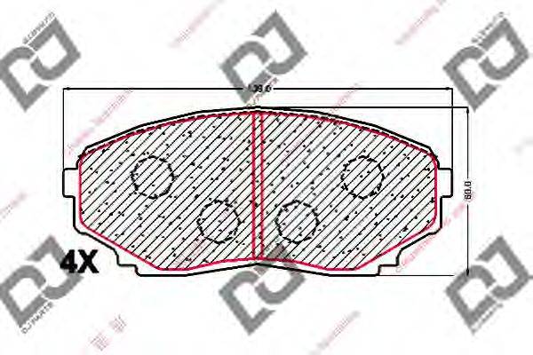 HITACHI NDP332 Комплект гальмівних колодок, дискове гальмо