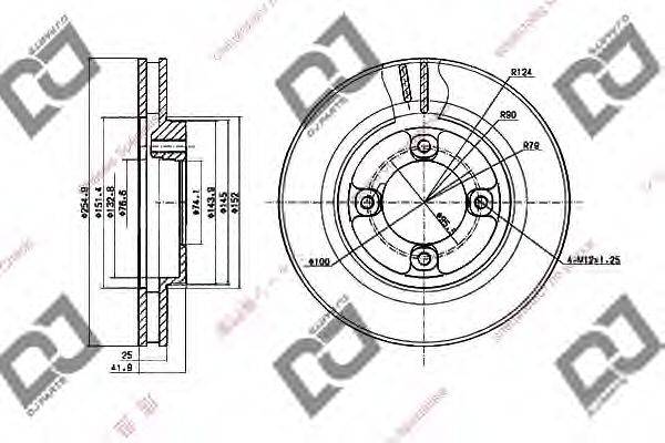 DJ PARTS BD2028 гальмівний диск