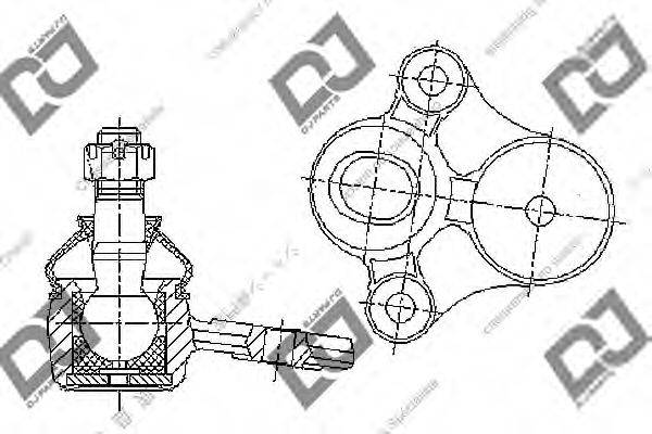 DJ PARTS DB1232 несучий / напрямний шарнір