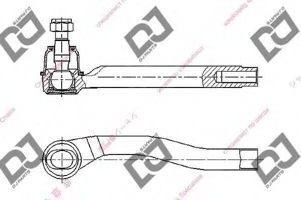 DJ PARTS DE1097 Наконечник поперечної кермової тяги