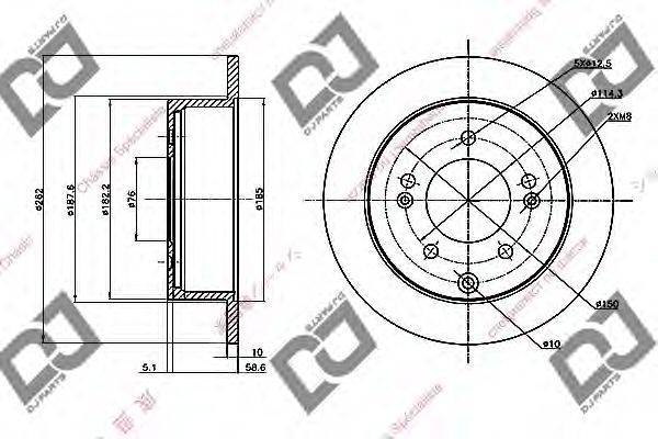 DJ PARTS BD2194 гальмівний диск