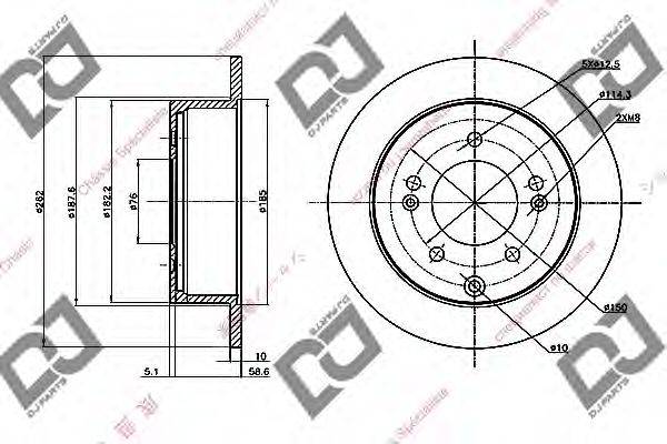 DJ PARTS BD2194 гальмівний диск