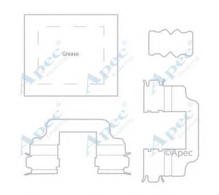 APEC BRAKING KIT1162 Комплектуючі, гальмівні колодки