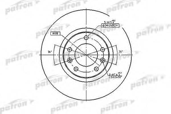 PATRON PBD1225 гальмівний диск