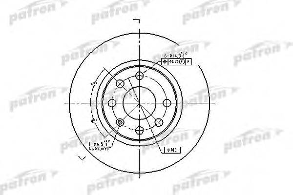 PATRON PBD1625 гальмівний диск