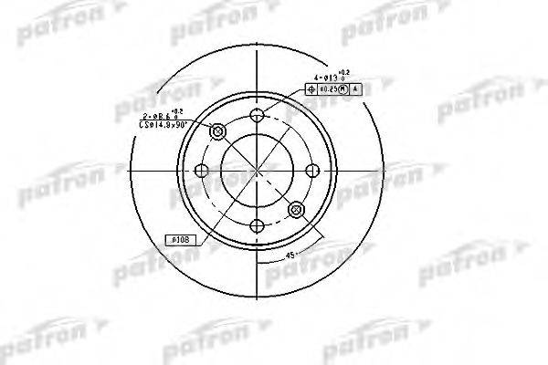 PATRON PBD4185 гальмівний диск