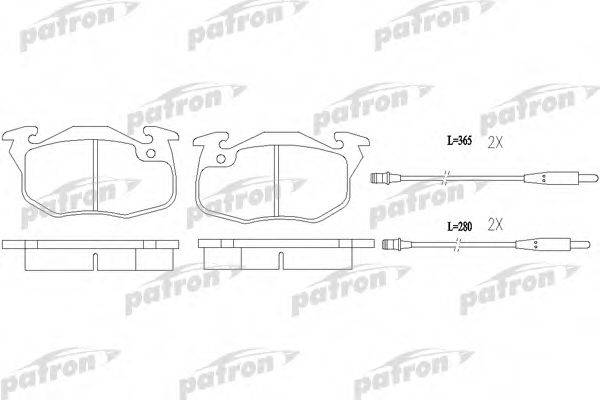 PATRON PBP719 Комплект гальмівних колодок, дискове гальмо