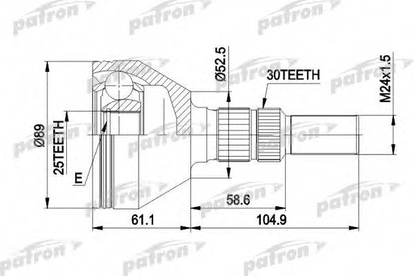 PATRON PCV1420 Шарнірний комплект, приводний вал