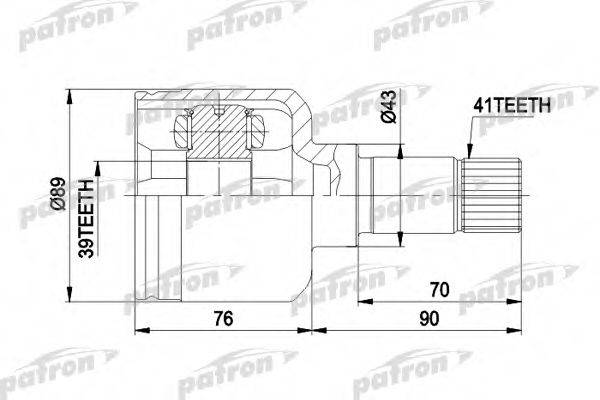 PATRON PCV5020 Шарнірний комплект, приводний вал