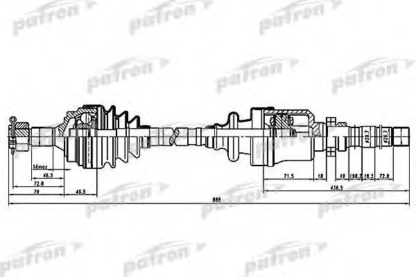 PATRON PDS0059 Приводний вал