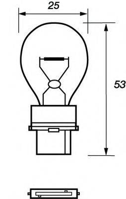 MOTAQUIP 3156 Лампа розжарювання, задня протитуманна фара; Лампа розжарювання, фара заднього ходу; Лампа розжарювання, додатковий ліхтар сигналу гальмування